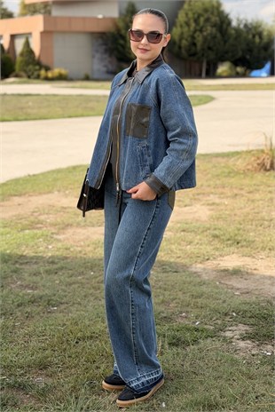 İpekyol Kumaş Mix Denim Ceket