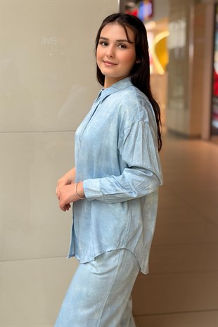 Twist Hotfiz Baskılı Oversize Gömlek