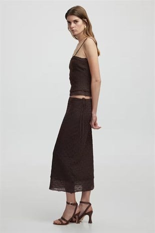 İpekyol Lurex İplikli Triko Etek