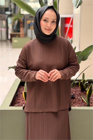 Nuss Fitilli Tunik Etek Merserize Takım