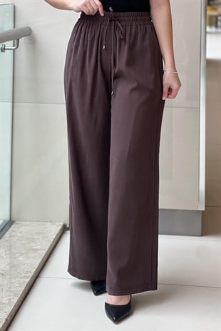 Sentez Ekvator Yanı Nervürlü Geniş Paça Pantolon