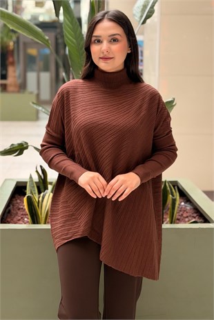 Ghisa Balıkçı Yaka Yarasa Kol Triko Tunik