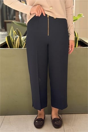 Sentez Kısa Geniş Paça Pantolon