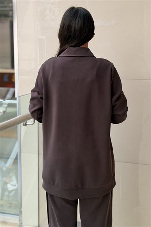 Fuat Gürşen Biye Detaylı taş Kristal İşlemeli Kap Pantolon Takım