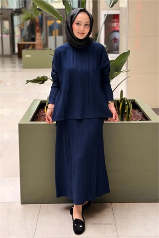 Nuss Fitilli Tunik Etek Merserize Takım