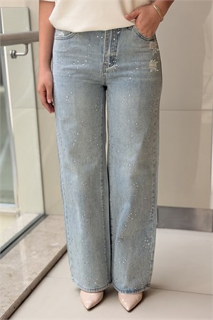 Ghisa Full Serpme Taş İşlemlei Jean Pantolon