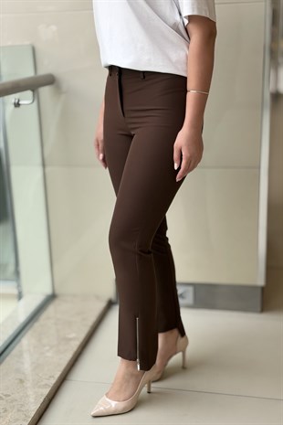 Sentez Paçası Fermuarlı Classic Pantolon