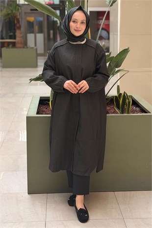 Ghsia Önden Fermuarlı Fitilli Kap