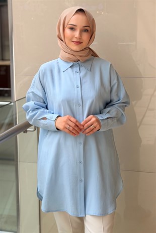 Tığ Triko Saten Yüzlü Oversize Gömlek