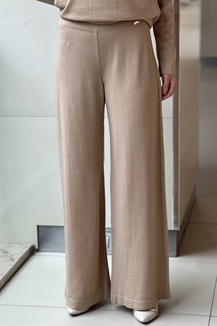 Missdalida 7002-23K Yüzde Yüz Yün Bol Paça Pantolon