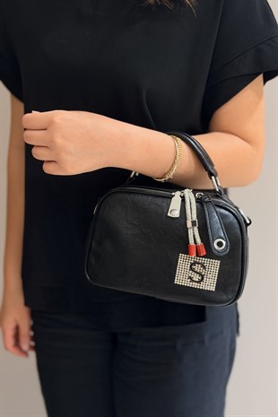 Mahal Bags S Logolu Çifrt Fermuarlı El Tumalı Çapraz Çanta