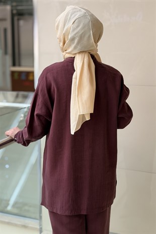 Nuss Trok Detaylı Çıtçıtlı Gömlek Pantolon Takım