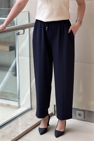 Sentez Elegance Beli Lastikli Dar Paça Pantolon