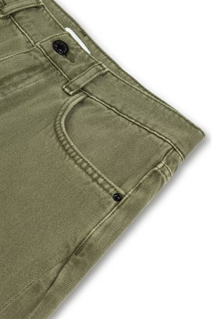 Twist Slogan Baggy Jean Pantolon