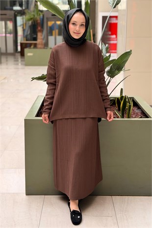 Nuss Fitilli Tunik Etek Merserize Takım