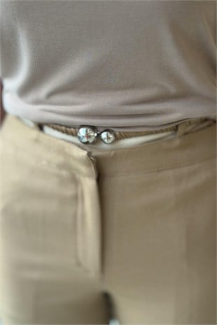 İpekyol Metal Aksesuarlı Straight Fit Pantolon
