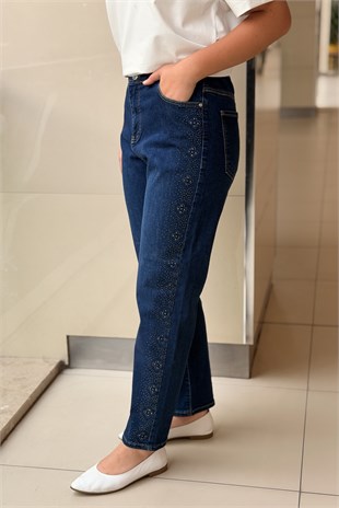 Fuat Gürşen Hotfix Baskılı Havuç Denim Pantolon