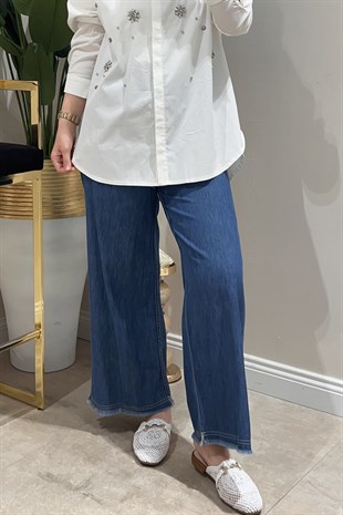 Ceremony Paçası Püsküllü Denim Pantolon