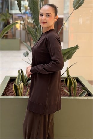 Nuss Reglan Kol Basic Merserize Hırka