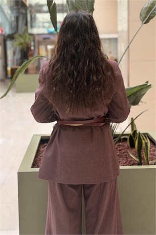 Kahma Pitikare Desenli Ceket Pantolon Takım
