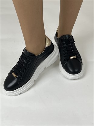 Majensia Yanı Fermuarlı Hakiki Deri Sneaker Ayakkabı