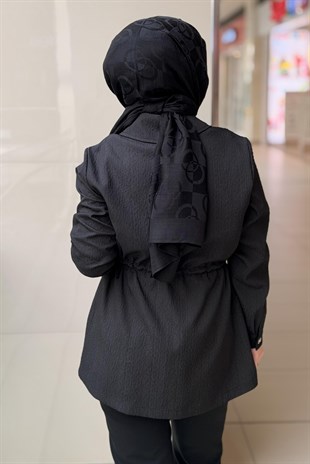 Fuat Gürşen Gömlek Yaka Beli İpli Önden Düğmeli Kap