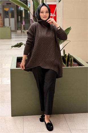 Ghisa Balıkçı Yaka Yarasa Kol Triko Tunik