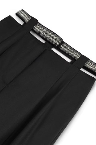 Twist Strass Taşlı Cutout Pantolon