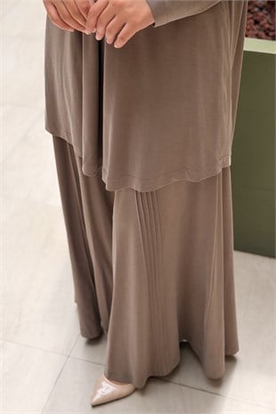 Nurcan Çetin Basic Tunik Nervürlü Pantolon Takım