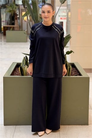 Ceremony Bluz Ve Pantolonu Çakma Detaylı Luna Takım