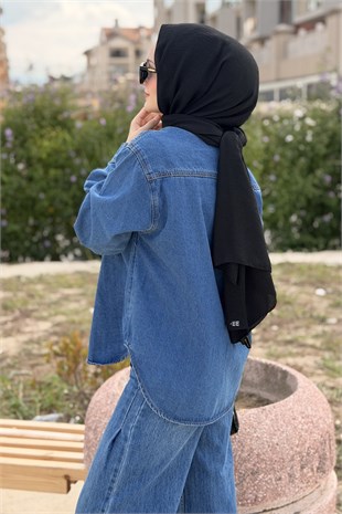 İpekyol Fularlı Kumaş Mix Gömlek