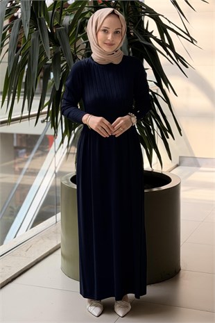 Missdalida Kalın Fitilli Triko Elbise