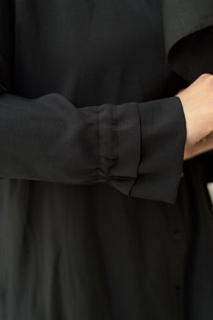 Tığ Triko Kolu Büzgü Detaylı Gömlek
