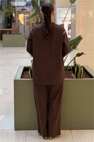 Ceremony Bluz Ve Pantolonu Çakma Detaylı Luna Takım