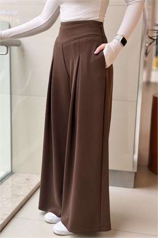 Ghisa A pileli Bol Paça Modal Pantalon