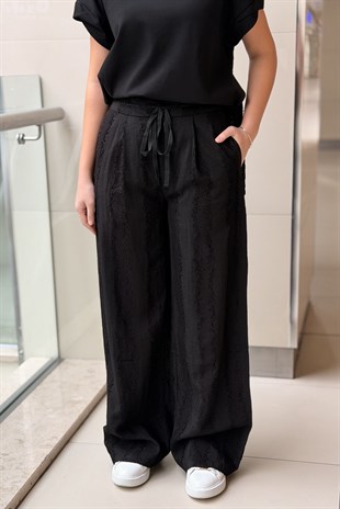 İpekyol Jakarlı Wide Leg Pantolon
