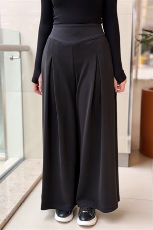 Ghisa A pileli Bol Paça Modal Pantalon