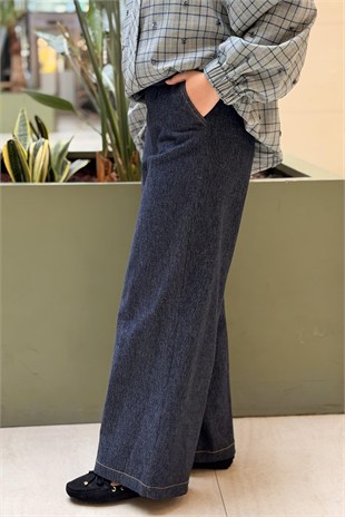 Ceremony Palozzo Örme Denim pantolon