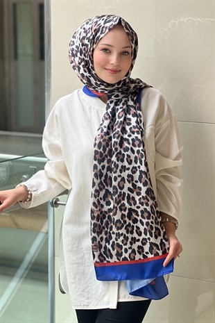 Siyane İpeksi Leopar Vual Şal