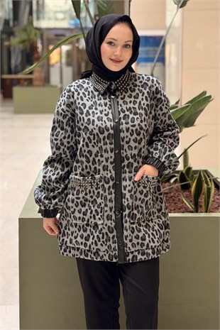 Ghisa Çakma Trok Detaylı Önden Çıtçıtlı Astarlı Ceket