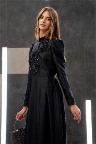 Senna 30035-23K Antique Flowers Dress Abiye Elbise