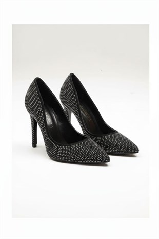 Majensia Işıltı Taşlı Stiletto Topuklu Ayakkabı