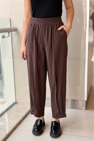 Sentez Titan Paça Pile Düğmeli Rahat Pantolon