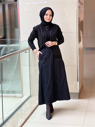Ceremony Rivetli Denim Çan Etek