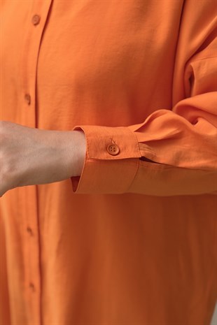 Tığ Triko Saten Yüzlü Oversize Gömlek