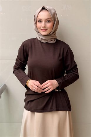 Ghisa Beli Tokalı Büzgülü Tunik