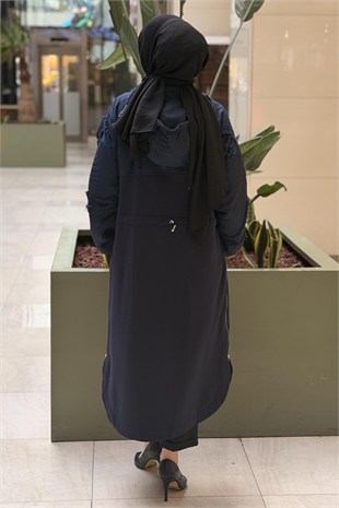 Ceremony Önü Fermuarlı Kapüşonlu Luna Kap