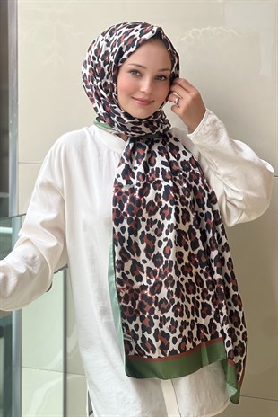 Siyane İpeksi Leopar Vual Şal