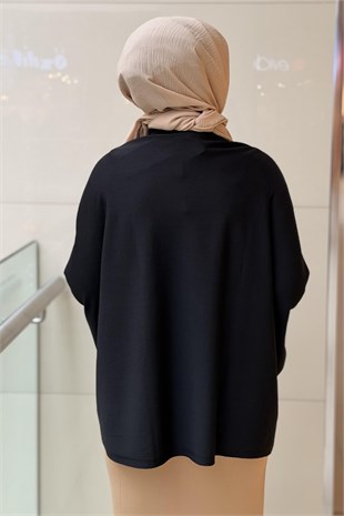 Tğ Triko Yarasa Kol Sıfır Yaka Merserize Bluz