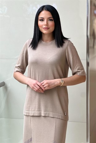 Missdalida 6072-23K Kısa Kollu Triko Tunik